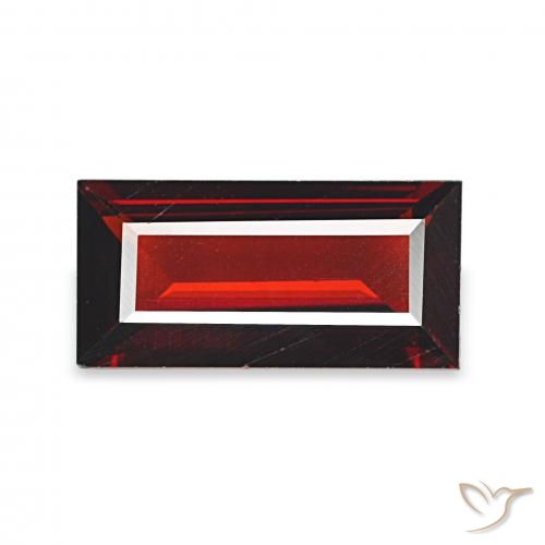 1.52ct Rosso scuro Granato Almandino, Taglio a baguette, VVS-VS