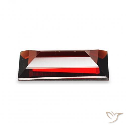 Granato Almandino Rosso scuro naturale da 1.52 ct, Taglio a baguette, VVS-VS