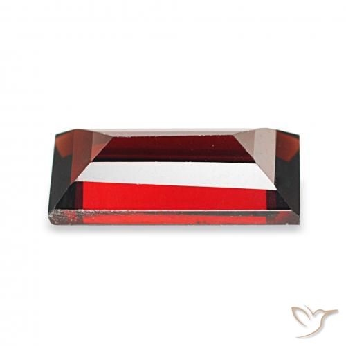 Granato Almandino Rosso Sangue Profondo naturale da 2.07 ct, Taglio a baguette, VVS-VS