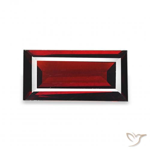 1.56ct Rosso Sangue Profondo Granato Almandino, Taglio a baguette, VVS