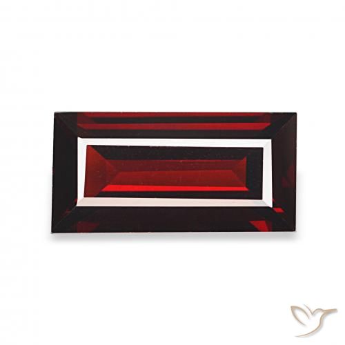 1.84ct Rosso scuro Granato Almandino, Taglio a baguette, VVS