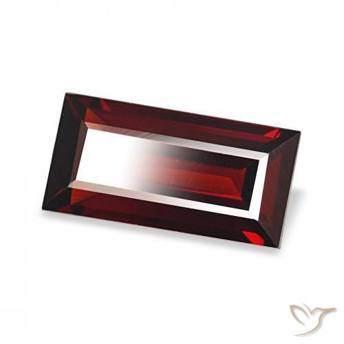 Granato Almandino Rosso scuro naturale da 1.84 ct, Taglio a baguette, VVS