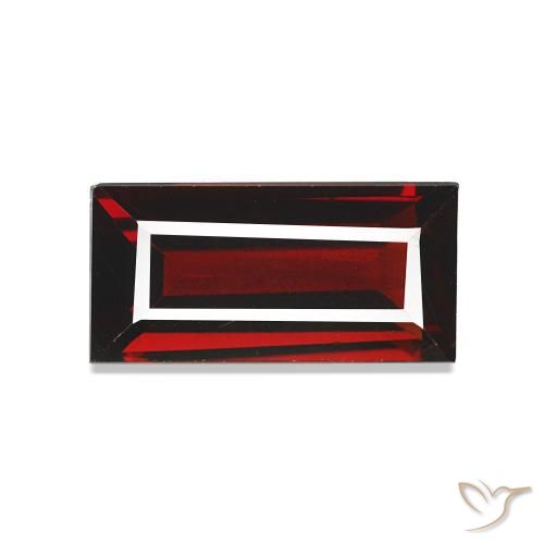 1.71ct Rosso scuro Granato Almandino, Taglio a baguette, VVS