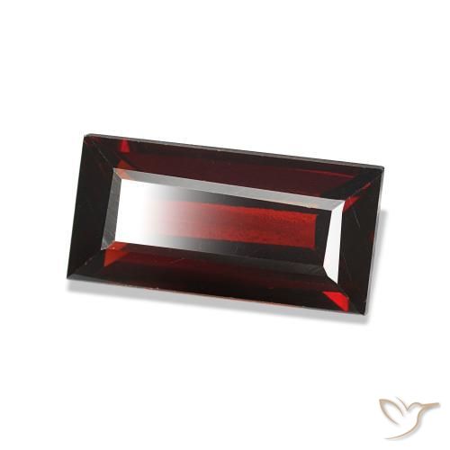 Granato Almandino Rosso scuro naturale da 1.71 ct, Taglio a baguette, VVS
