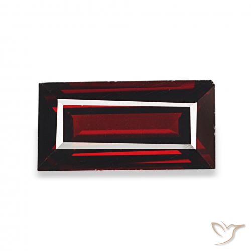 2.08ct Rosso scuro Granato Almandino, Taglio a baguette, VVS