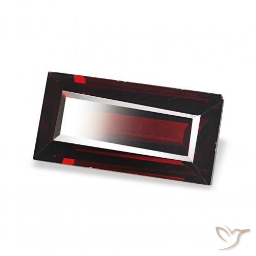 Granato Almandino Rosso scuro naturale da 2.08 ct, Taglio a baguette, VVS