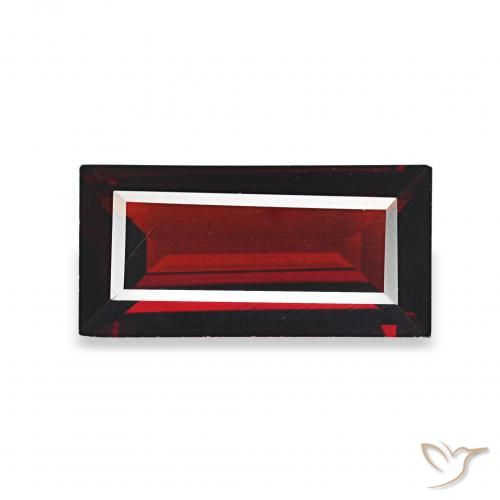 1.63ct Rosso scuro Granato Almandino Pietre preziose, Taglio a baguette, VVS