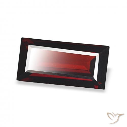 Granato Almandino Rosso scuro naturale da 1.63 ct, Taglio a baguette, VVS
