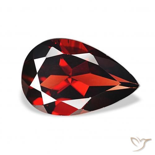 Granato Almandino Rosso scuro naturale da 3.48 ct, Forma a pera, VS