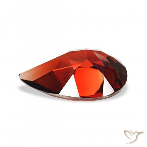 Granato Almandino Rosso scuro naturale da 3.04 ct, Forma a pera, VVS-VS