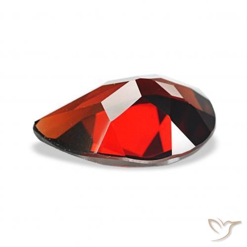 Granato Almandino Rosso scuro naturale da 3.22 ct, Forma a pera, VVS-VS