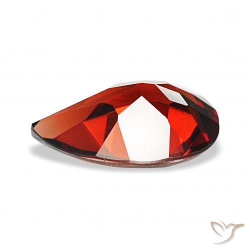 Granato Almandino Rosso scuro naturale da 3.17 ct, Forma a pera, VVS-VS