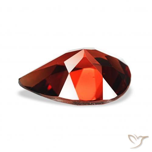 Granato Almandino Rosso scuro naturale da 3.36 ct, Forma a pera, VVS-VS