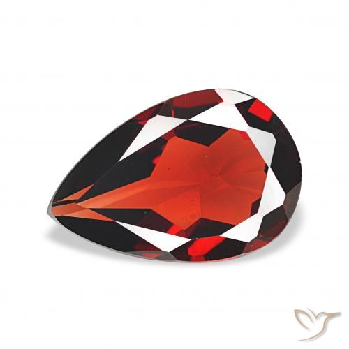3.16ct Rosso medio Granato Almandino, Forma a pera, VVS-VS