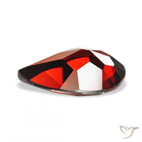 Granato Almandino Rosso medio naturale da 3.16 ct, Forma a pera, VVS-VS