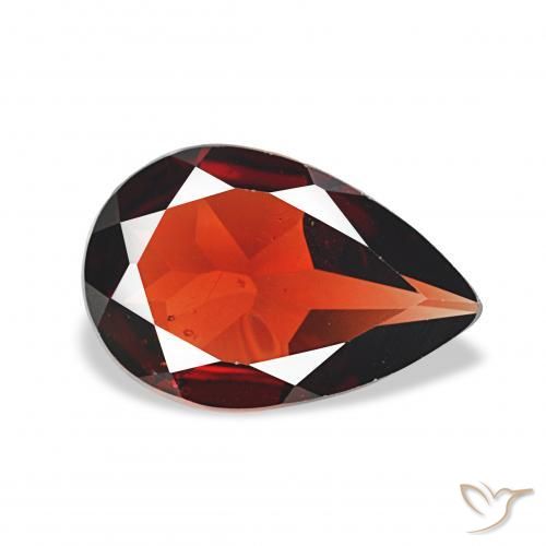 Granato Almandino Rosso medio naturale da 2.56 ct, Forma a pera, VS