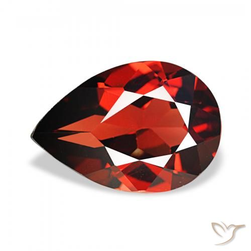 2.51ct Rosso scuro Granato Almandino, Forma a pera, VS