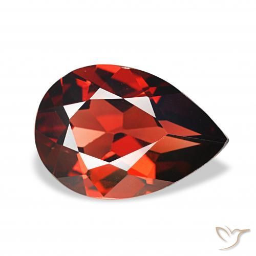 Granato Almandino Rosso scuro naturale da 2.51 ct, Forma a pera, VS