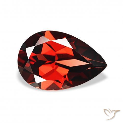 Granato Almandino Rosso scuro naturale da 3.43 ct, Forma a pera, VS