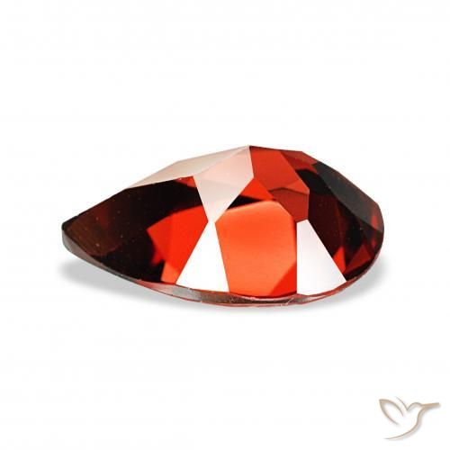 Granato Almandino Rosso scuro naturale da 3.43 ct, Forma a pera, VS