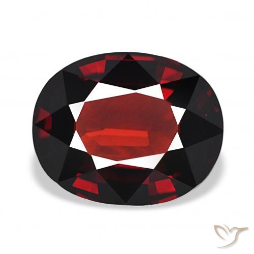 5.55ct Rosso scuro Granato Almandino, Ovale, VVS-VS