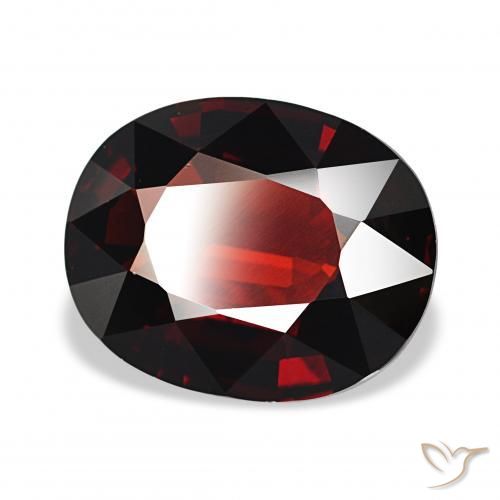 Granato Almandino Rosso scuro naturale da 5.55 ct, Ovale, VVS-VS