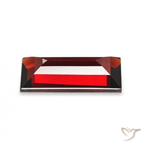 Granato Almandino Rosso scuro naturale da 1.67 ct, Taglio a baguette, VVS