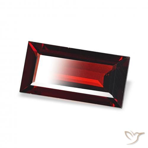 Granato Almandino Rosso scuro naturale da 1.65 ct, Taglio a baguette, VVS