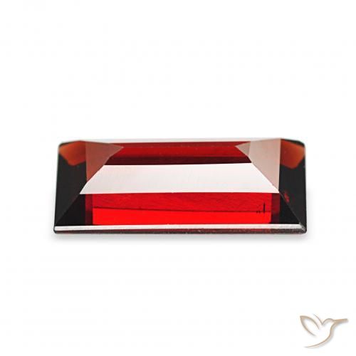 Granato Almandino Rosso scuro naturale da 1.65 ct, Taglio a baguette, VVS