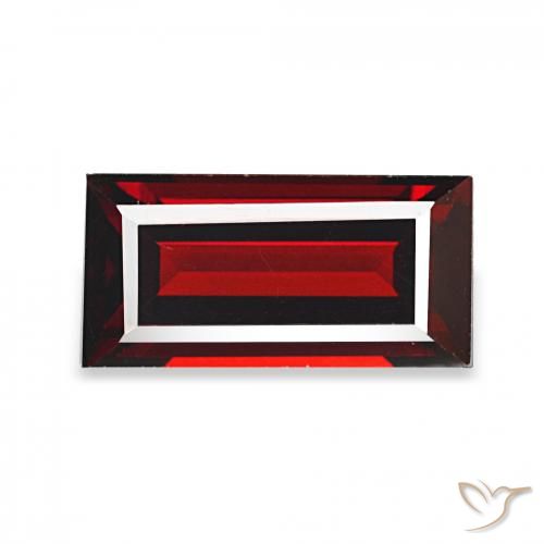 2.06ct Rosso scuro Granato Almandino, Taglio a baguette, VVS