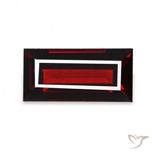 2.05ct Rosso scuro Granato Almandino, Taglio a baguette, VVS