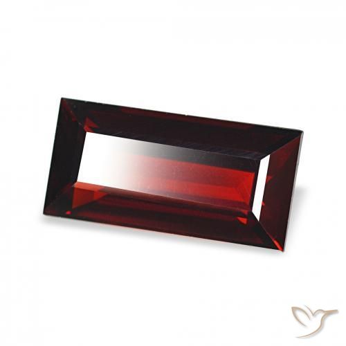 Granato Almandino Rosso scuro naturale da 2.05 ct, Taglio a baguette, VVS