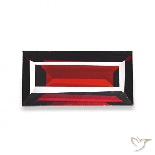 2.01ct Rosso scuro Granato Almandino, Taglio a baguette, VVS
