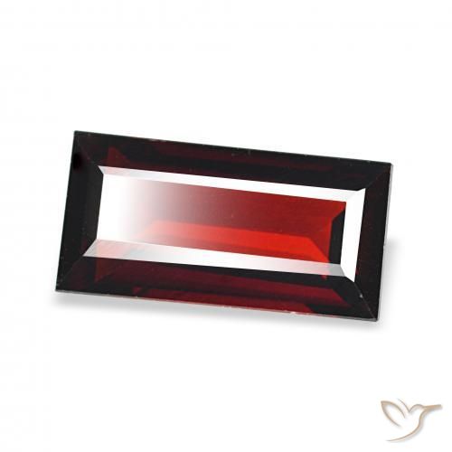 Granato Almandino Rosso scuro naturale da 2.01 ct, Taglio a baguette, VVS