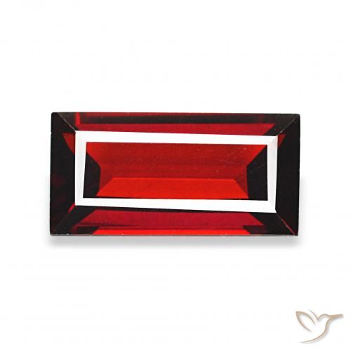 1.82ct Rosso scuro Granato Almandino, Taglio a baguette, VVS