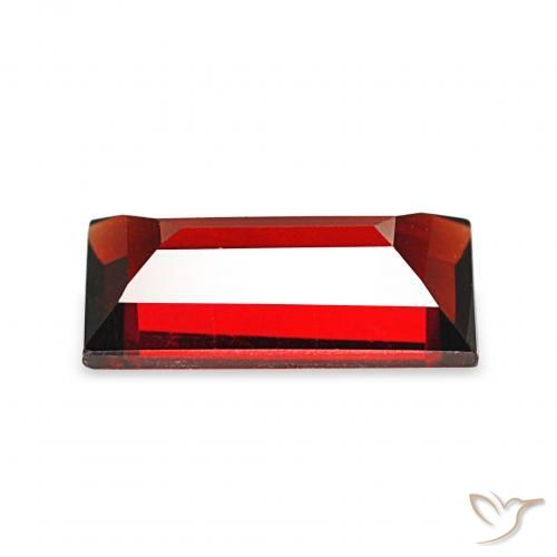 Granato Almandino Rosso scuro naturale da 1.82 ct, Taglio a baguette, VVS