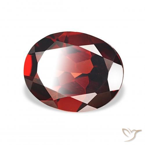 Granato Almandino Rosso Sangue Profondo naturale da 3.73 ct, Ovale, VVS