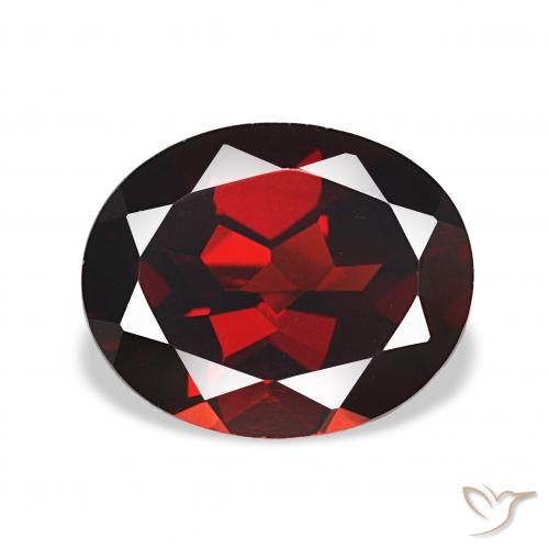 4.11ct Rosso scuro Granato Almandino, Ovale, VVS