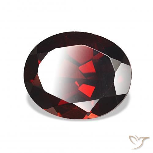 Granato Almandino Rosso scuro naturale da 4.11 ct, Ovale, VVS
