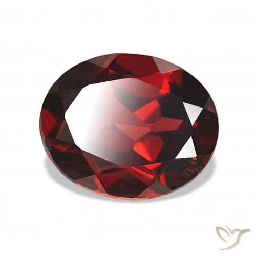 Granato Almandino Rosso scuro naturale da 4.42 ct, Ovale, VVS