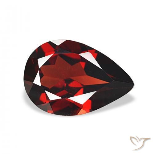 Granato Almandino Rosso scuro naturale da 3.31 ct, Forma a pera, VVS