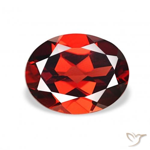 2.18ct Rosso medio Granato Almandino, Ovale, VVS-VS
