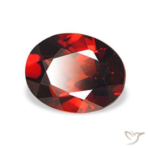 Granato Almandino Rosso scuro naturale da 1.72 ct, Ovale, VVS-VS