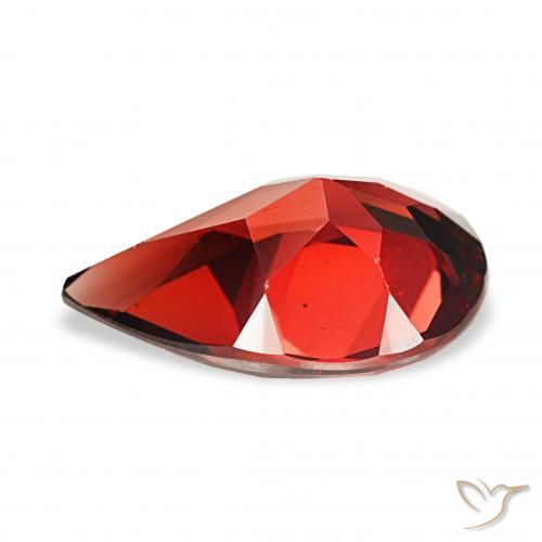 Granato Almandino Rosso scuro naturale da 3.10 ct, Forma a pera, VVS-VS