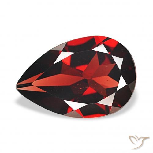 3.27ct Rosso scuro Granato Almandino, Forma a pera, VVS-VS