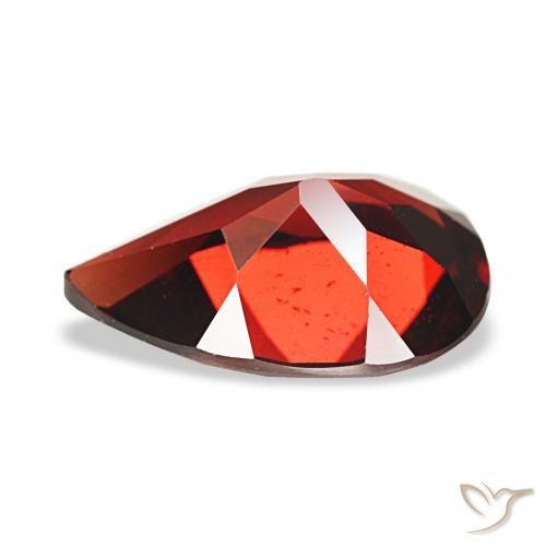 Granato Almandino Rosso scuro naturale da 3.27 ct, Forma a pera, VVS-VS