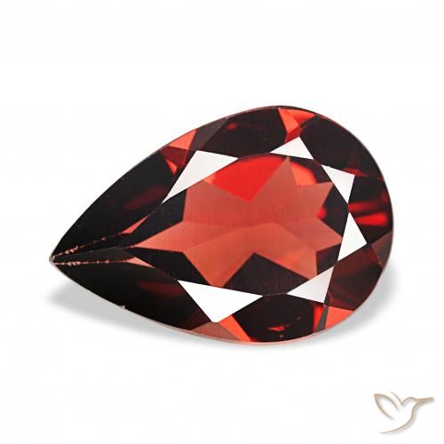 2.93ct Rosso Sangue Profondo Granato Almandino, Forma a pera, VVS-VS