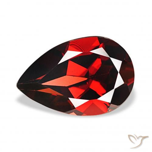 3.43ct Rosso scuro Granato Almandino, Forma a pera, VVS-VS