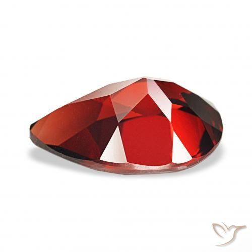 Granato Almandino Rosso scuro naturale da 3.43 ct, Forma a pera, VVS-VS