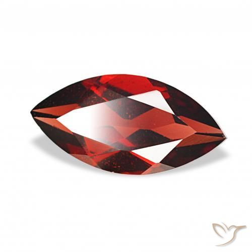 Granato Almandino Rosso scuro naturale da 1.86 ct, Taglio marquise, VVS-VS